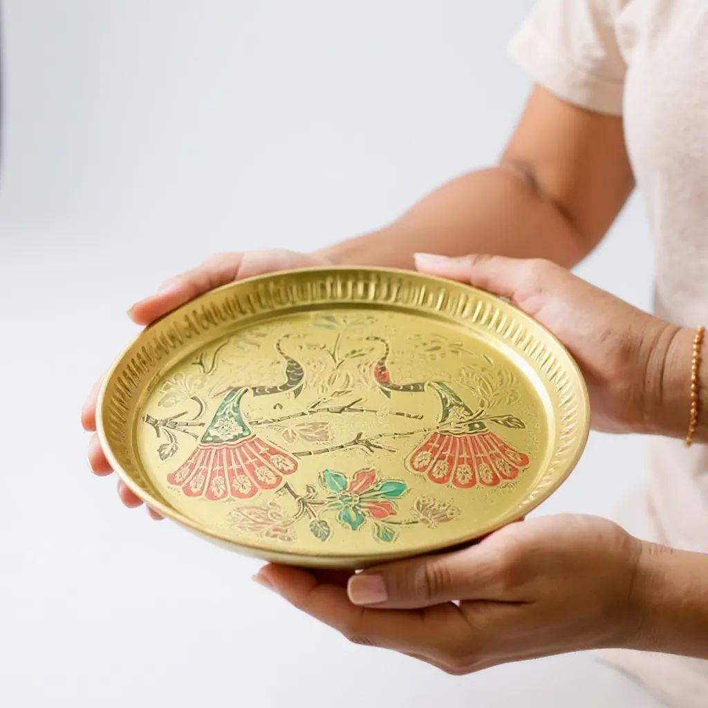Brass Plate for Pooja
