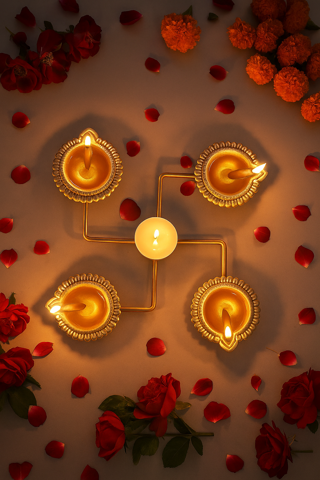 Swastik diya stand