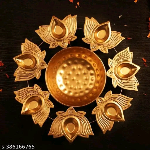Lotus Diya Urli Bowl